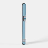 Moderne Blue Spitz Dog Art iPhone 15 Hülle (Rechte Seite)