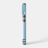 Moderne Blue Spitz Dog Art iPhone 15 Hülle (Linke Seite)