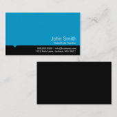 Moderne Blue Substitution Teacher Business Card Visitenkarte (Vorne/Hinten)