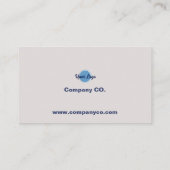 Moderne Blue & Tan Business Card Visitenkarte (Rückseite)