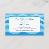 Moderne Blue Vector Waves Visitenkarte (Rückseite)