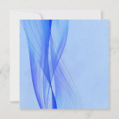 Moderne Blue Wedding Einladung (Rückseite)