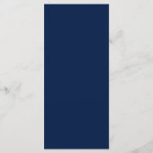 Moderne Blue Wedding Menu Cards Menükarte (Rückseite)