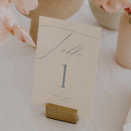 Moderne Blue Wedding-Tischnummern