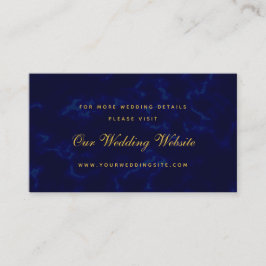 Moderne Blue Wedding Website Begleitkarte