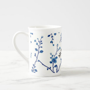 Moderne Blue Willow China-Ästhetik Porzellantasse