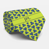 Moderne Blueberry Initials VibranBold Fun Novelty Krawatte (Gerollt)