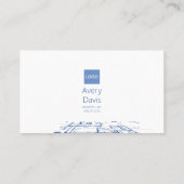 Moderne Blueprint-Architektur Visitenkarte (Rückseite)