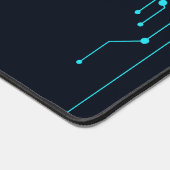 Moderne Blueprint Futuristic Computing Interface Schreibtischunterlage (Ecke)