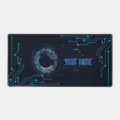 Moderne Blueprint Futuristic Computing Interface Schreibtischunterlage (Vorderseite)