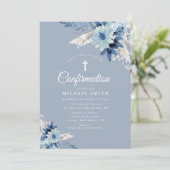 Moderne, blühende Bestätigung - Einladung (Stehend Vorderseite)