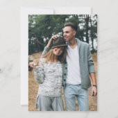 Moderne blühende Kakteen Wedding retten die Datums Einladung (Rückseite)