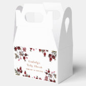 Moderne blühende Wildblume Berry Baby Shower Geschenkschachtel (Geöffnet)