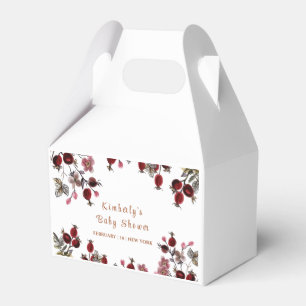 Moderne blühende Wildblume Berry Baby Shower Geschenkschachtel