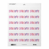 Moderne Blume Adressaufkleber (Vorne)