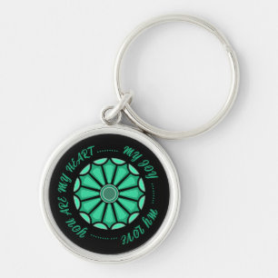 MODERNE BLUME ALS GESCHENK VON MAMA VATER SCHWESTE SCHLÜSSELANHÄNGER