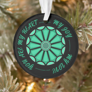 MODERNE BLUME ALS GESCHENK VON MUTTER VATER SCHWES ORNAMENT