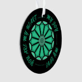 MODERNE BLUME ALS GESCHENK VON MUTTER VATER SCHWES ORNAMENT (Vorderseite)
