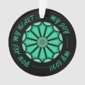 MODERNE BLUME ALS GESCHENK VON MUTTER VATER SCHWES ORNAMENT (Vorderseite)