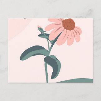 Moderne Blume Art Ankündigungspostkarte