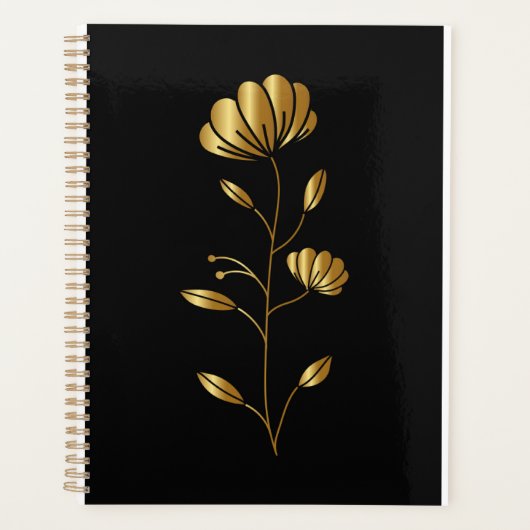 Moderne Blume aus Gold Planer (Vorderseite)
