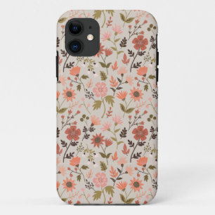Moderne Blume Blätter Pink Girly Floral Case-Mate iPhone Hülle