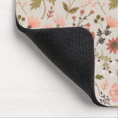 Moderne Blume Blätter Rosa grüne Girly-Blüte Mousepad (Ecke)