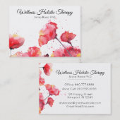 *~* Moderne Blume Blumenmohn Wasserfarbe Visitenkarte (Vorne/Hinten)