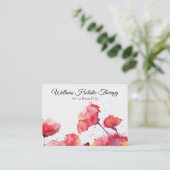 *~* Moderne Blume Blumenmohn Wasserfarbe Visitenkarte (Stehend Vorderseite)