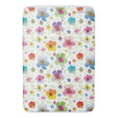 Moderne Blume Blumenmuster - Farbenfrohe Kunst Badematte (Vorderseite Vertikal)