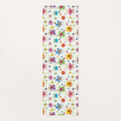 Moderne Blume Blumenmuster farbig Yogamatte (Vorderseite)