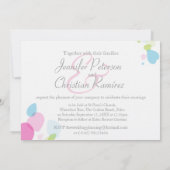 Moderne Blume Blütenblätter einladen Einladung (Rückseite)