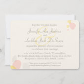 Moderne Blume Blütenblätter einladen Einladung (Rückseite)