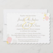 Moderne Blume Blütenblätter einladen Einladung (Rückseite)