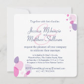 Moderne Blume Blütenblätter Hochzeit einladen Einladung (Rückseite)