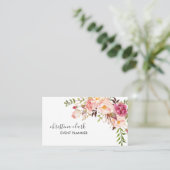 Moderne Blume Boho Floral Custom Personalisiert Visitenkarte (Stehend Vorderseite)