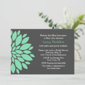 Moderne Blume Bridal Dusche Einladung (Stehend Vorderseite)