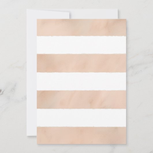 Moderne Blume Bridal mit einfacher Blütenpracht Einladung (Rückseite)