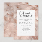 Moderne Blume Brunch & Bubbly Brautparty Einladung (Vorne/Hinten)