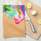 Moderne Blume der Aquarellkunst Geschirrtuch (Viertel Falte)