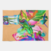 Moderne Blume der Aquarellkunst Geschirrtuch (Horizontal)