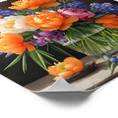 Moderne Blume der Plakatkunst Poster (Ecke)