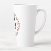 Moderne Blume des Farbverlaufs Monogramm Name Milchtasse (Rechts)