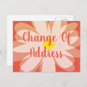 Moderne Blume Design Änderung der Adresse, die wir Postkarte (Vorne/Hinten)