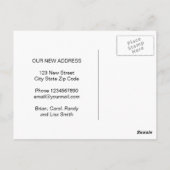 Moderne Blume Design Änderung der Adresse, die wir Postkarte (Rückseite)