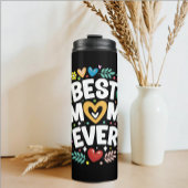 Moderne Blume die beste Mutter aller Zeiten Thermosbecher