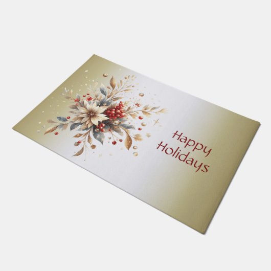 Moderne Blume Doormat Fußmatte (Schrägansicht)