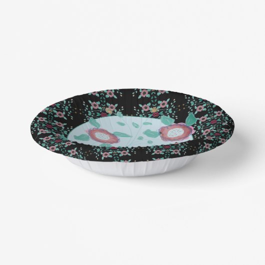 Moderne Blume Extravagante Papierschale Pappteller (Gewinkelt)