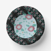 Moderne Blume Extravagante Papierschale Pappteller (Vorderseite)