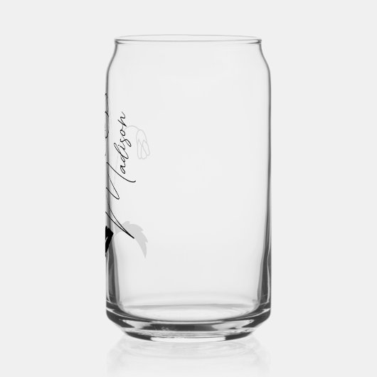 Moderne Blume Februar Bridesmaid Geschenke Dosenglas (Links)